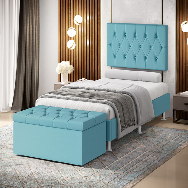 Kit Painel Centaurus 100 E Calçadeira Sagitarius Couro Aradec