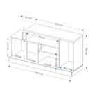 Kit Painel De Tv E Bancada Tv Até 50´´ - Cacau / Preto