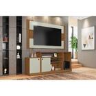 Kit Painel De Tv E Bancada Tv Até 50´´ - Freijó / Cinza