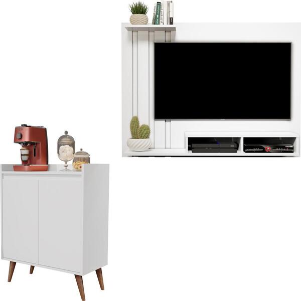 Kit Painel Dubai C/buffet Bartho Branco