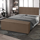 Kit Painel E Calçadeira Baú Casal 1 40m Berlim Suede - Pallaz