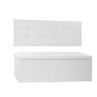 Kit Painel E Calçadeira Baú Casal 1 40m Roma Corano Branco -