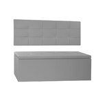 Kit Painel E Calçadeira Baú King 1 95m Roma Corano Cinza - Pa