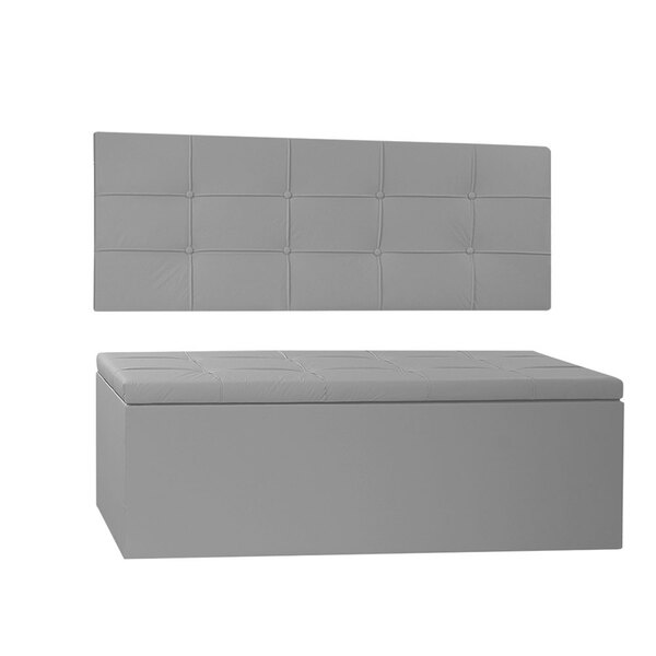 Kit Painel E Calçadeira Baú King 1 95m Roma Corano - Pallazio