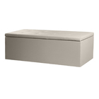 Kit Painel E Calçadeira Baú Queen 1 60m Berlim Corano Bege -