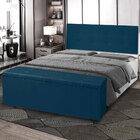 Kit Painel E Calçadeira Baú Queen 1 60m Berlim Suede - Pallaz