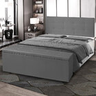 Kit Painel E Calçadeira Baú Queen 1 60m Berlim Suede - Pallaz