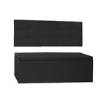 Kit Painel E Calçadeira Baú Solteiro 0 90m Roma Corano Preto