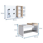 Kit Painel Organizador E Banco Com Futon Flow Be Mobiliário