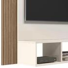 Kit Painel Para Tv 40 Pol E 2 Mesas Laterais Dmad