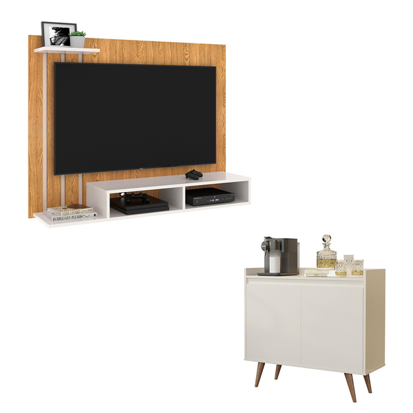 Kit Painel Para Tv 48 Polegadas Dubai Nature Com Off E Aparad