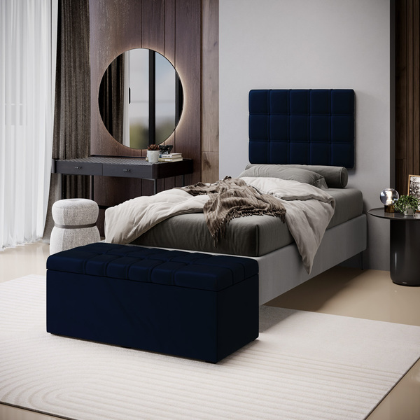 Kit Painel Rana 100 E Calçadeira Alpha Veludo Aradecor