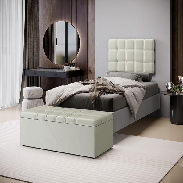 Kit Painel Rana 100 E Calçadeira Alpha Veludo Aradecor