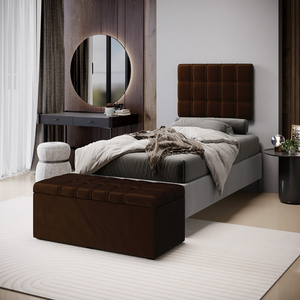 Kit Painel Rana 100 E Calçadeira Alpha Veludo Aradecor