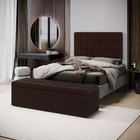 Kit Painel Rana 140 E Calçadeira Alpha Couro Aradecor