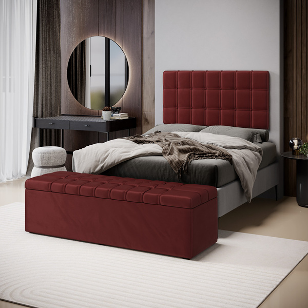 Kit Painel Rana 140 E Calçadeira Alpha Veludo Aradecor