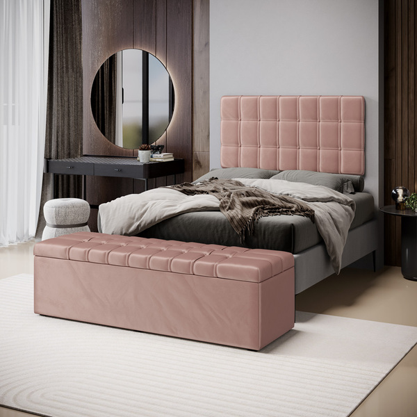 Kit Painel Rana 160 E Calçadeira Alpha Veludo Aradecor