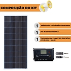 Kit Painel Solar 150w Com Controlador 20a Sun21 Conector Mc4