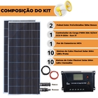 Kit Painel Solar 300w Com Controlador 20a Sun21 Conector Mc4