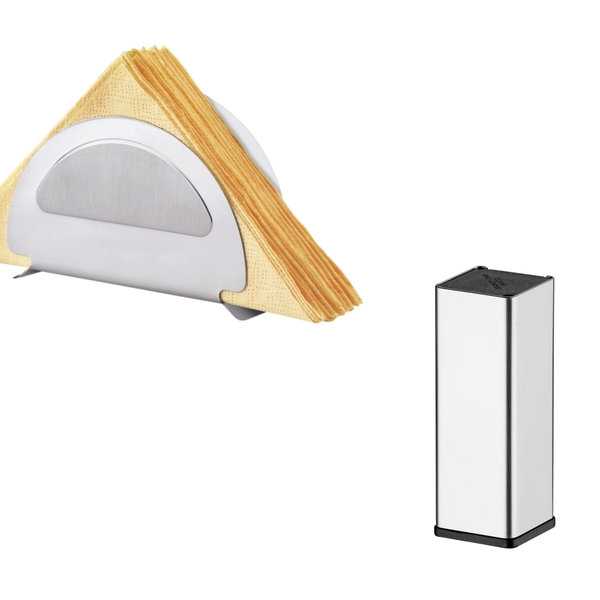 Kit Paliteiro E Porta Guardanapo Aço Inox Tramontina