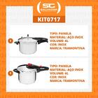 Kit - Panela De Pressão 6l Aço Linha Solar + Panela De Pressã