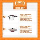 Kit - Panela De Pressão 6l Solar + Panela Wok Alumínio Paris
