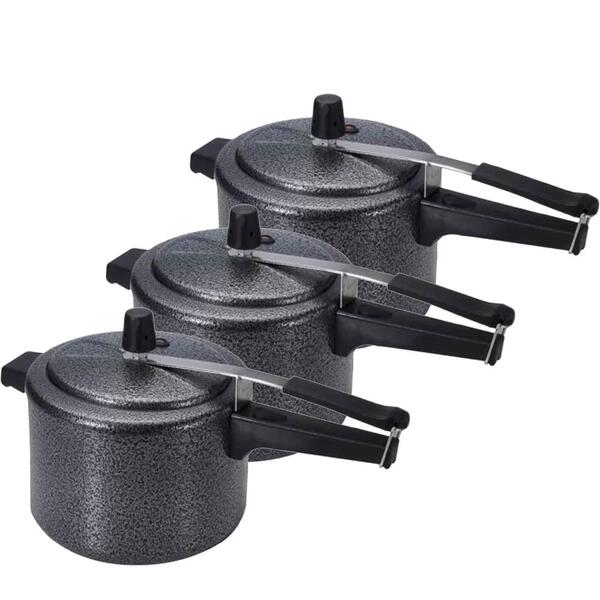 Kit Panela De Pressão Com 3 Peças De 7 Litros Craquelada