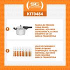 Kit - Panela De Pressão Inox 4,5l Brava + Jogo De Churrasco J