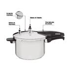 Kit - Panela De Pressão Inox 6l Allegra + Panela Inox Fundo T