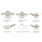 Kit Panelas 8pçs Jaguar Com Faqueiro Tramontina 24pçs