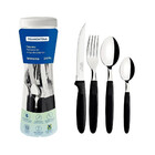 Kit Panelas 8pçs Jaguar Com Faqueiro Tramontina 24pçs