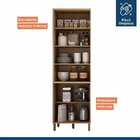 Kit Paneleiro Profundo 4 Portas Detalhe Vidro E Armário 3 Por