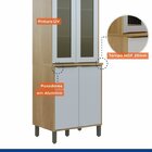 Kit Paneleiro Profundo 4 Portas Detalhe Vidro E Armário 3 Por