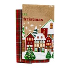 Kit Pano De Copa Natalino Toalhas Xadrez E Merry Christmas 2