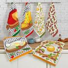 Kit Panos De Prato Teka Fiori Queijo E Bacon 6 Peças