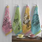 Kit Panos De Prato Teka Primore Estampas Variadas 12 Peças