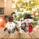 Kit Papai Noel E Boneco De Neve Craft 15cm 2 Unidades - Magizi