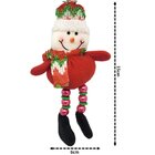 Kit Papai Noel E Boneco De Neve Pelúcia Pendente Natal Perna