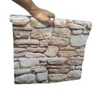 Kit Papel De Parede 5 Unidades Pedra Marrom Claro Autoadesivo