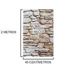 Kit Papel De Parede 6 Unid Pedra Marrom Claro Autoadesivo