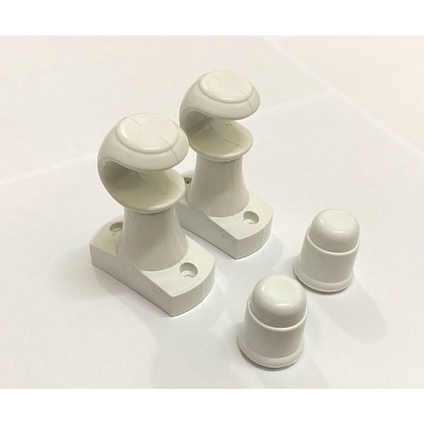 Kit Par De Suporte Para Varão De Cortina 19mm Branco
