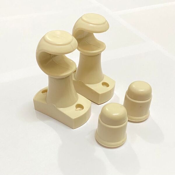 Kit Par De Suporte Para Varão De Cortina 19mm Palha