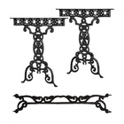 Kit Par Pé De Mesa E Trava Vila Rica Em Ferro Fundido N01