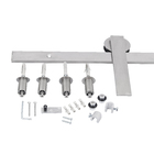 Kit para 1 Porta de Correr de Madeira 1,50m Inox Escovado Geris