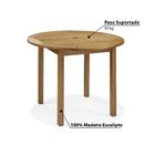 Kit Para Área Externa Com Mesa 80cm E 4 Cadeiras Eucalipto -