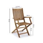 Kit Para Área Externa Com Mesa 90cm E 4 Cadeiras Eucalipto -