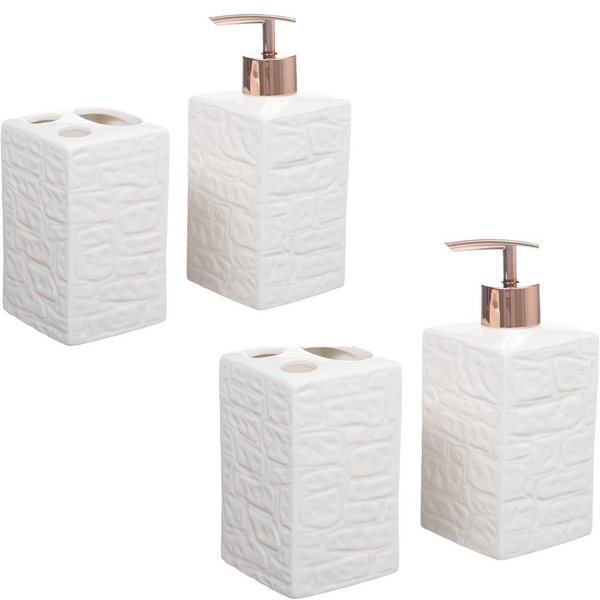 Kit Para Banheiro Com 4 Peças Kit Banheiro Porcelana Lavabo | Leroy Merlin