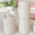 Kit Para Banheiro Com Dispenser Sabonete Líquido E Porta Esco