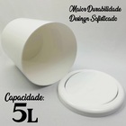 Kit Para Banheiro Com Lixeira 5l E Suporte Papel Higiênico Br