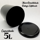 Kit Para Banheiro Com Lixeira 5l E Suporte Papel Higiênico Pr